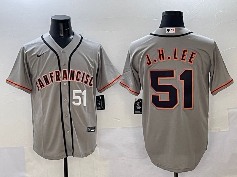 Men San Francisco Giants #51 J.H.Lee Grey Game Nike 2025 MLB Jersey style 32->san francisco giants->MLB Jersey